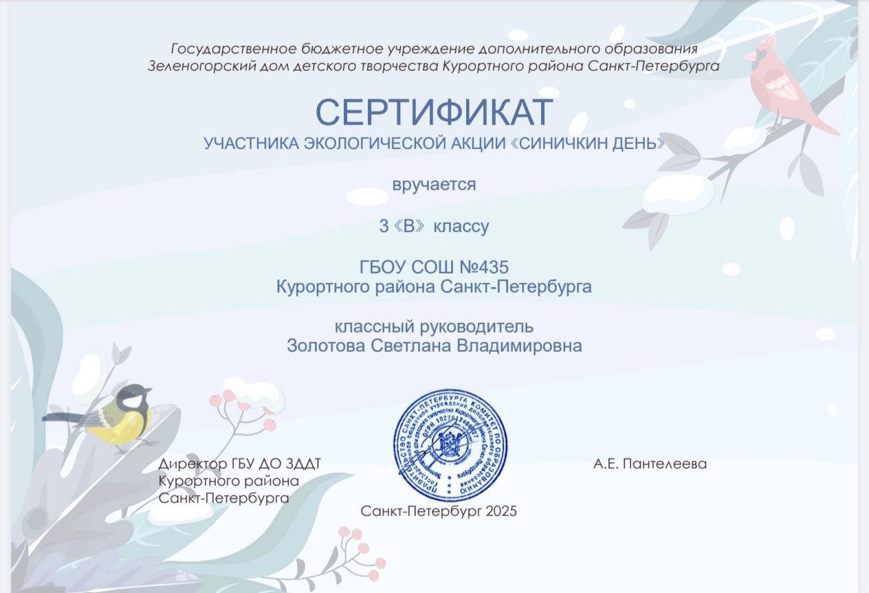 3В сертификат